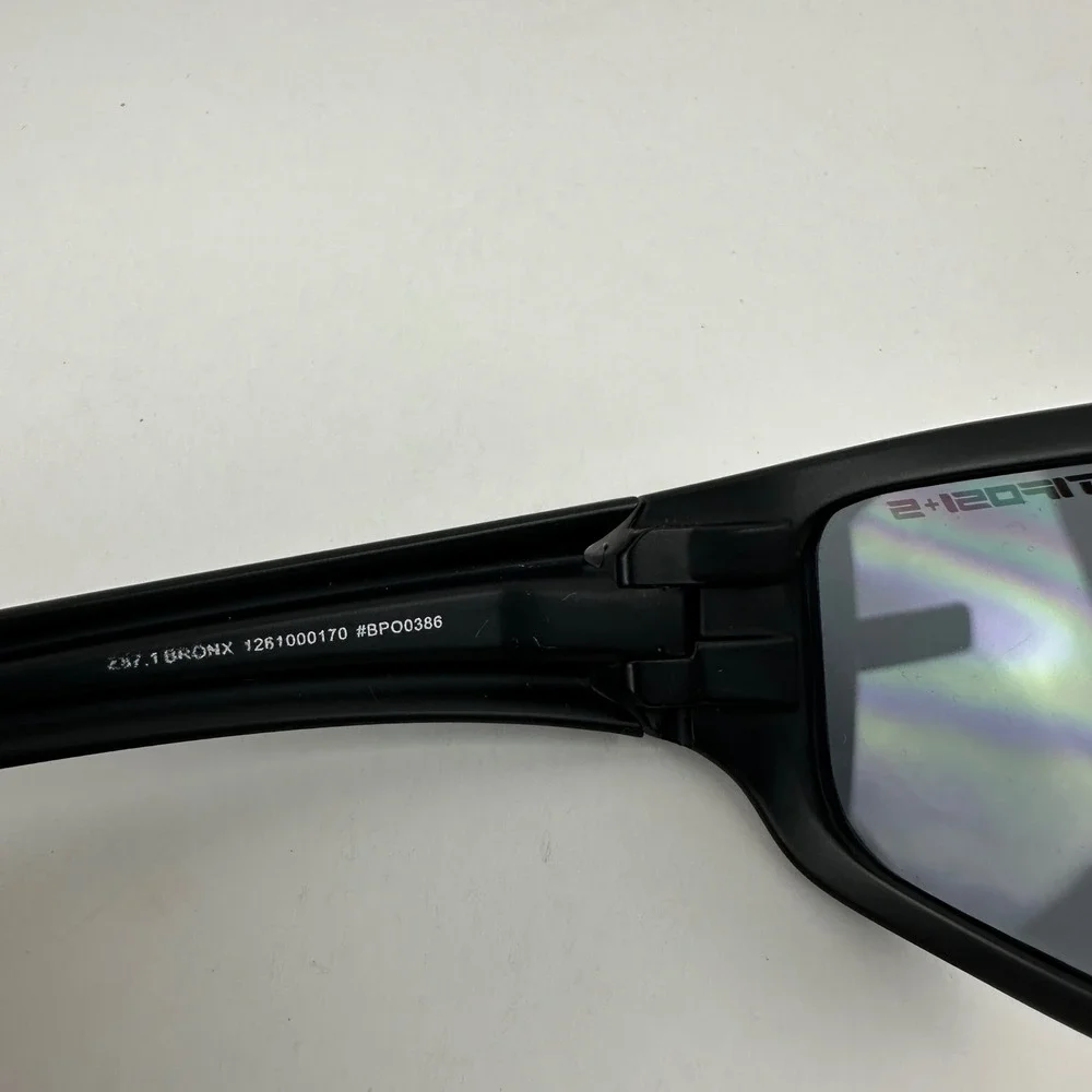 Tifosi Bronx Sunglasses Matte Black Wrap Sport Safety Glasses Z87+ Case Pouch